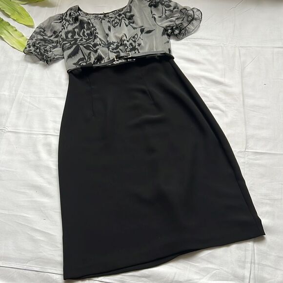 ⭐️nwt Connected Apparel Belted Dress⭐️ - Picture 4 of 7
